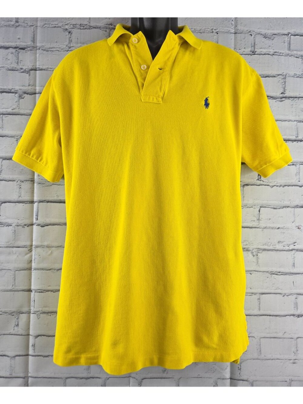 Polo Ralph Lauren Yellow Short-Sleeve Polo Large Blue Embroidered Logo